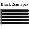 5pcs Hook Loop Fastener Strap 2cmx15~60cm Reusable Nylon Cable Ties for Cable Fixation Diy Multipurpose Accessories
