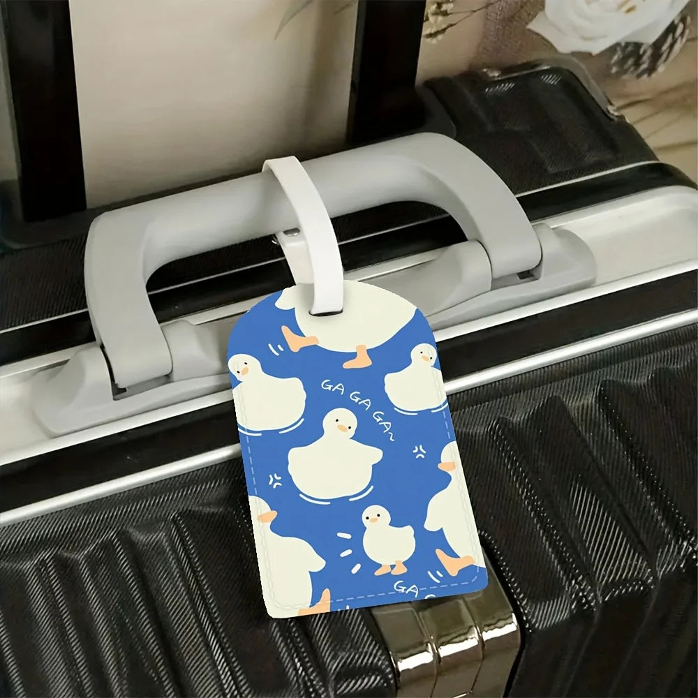 Luggage Tag Made of PU Material Designed to Be a Sturdy Id Tag for Your Travel Bags Perfect Gift Ideal for Use at Airports
