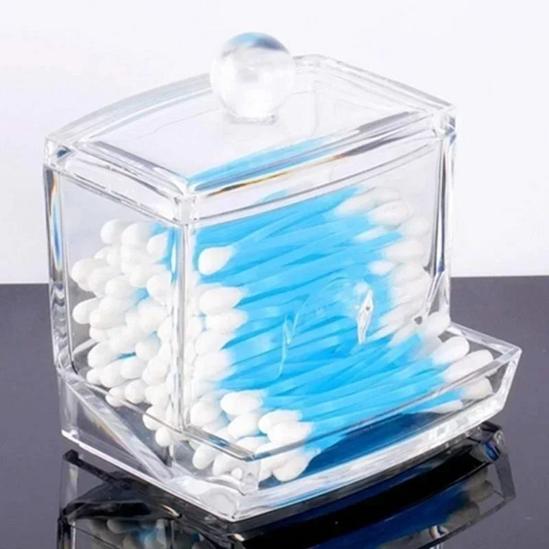 Cotton Swab Box Case Makeup Storage Organizer Holder organizer box (without Cotton Swab )