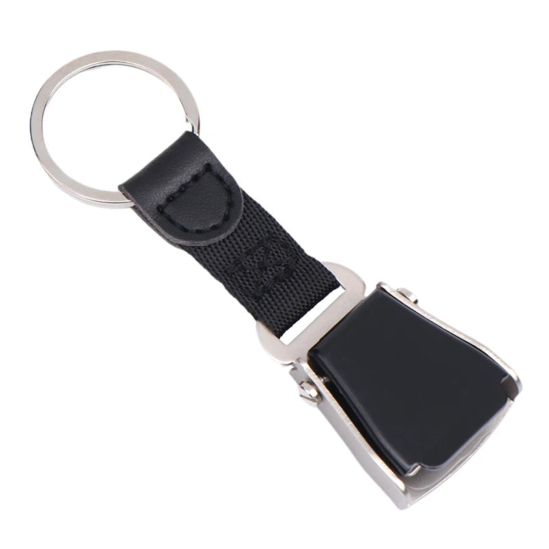 1PC Mini Safety Seatbelt Plane Buckle Keychain Strap Key Chain For Flight Keyes Airplane Airline Small Aviation Gifts Seat Belt