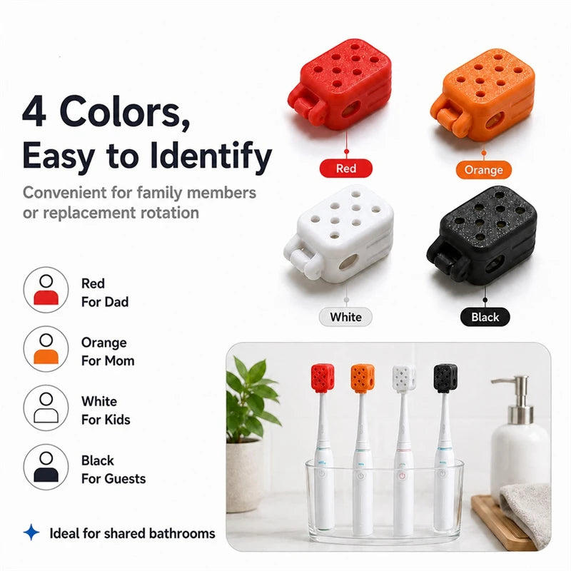 3/6pcs Electric Toothbrush Head Travel Case – Ventilated Protective Cover, Clean & Lightweight for Storage