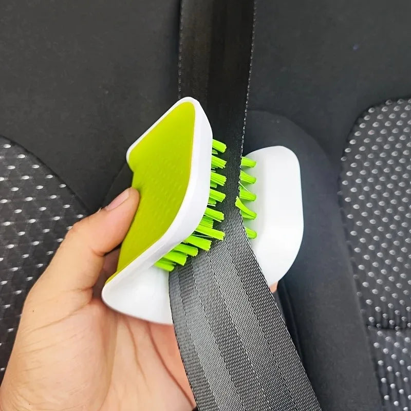 TILONDEX U Shaped Double-Sided Car Seatbelt Cleaning Brush Dual Bristle Handheld Detailing Tool for Fabric Seatbelt Straps