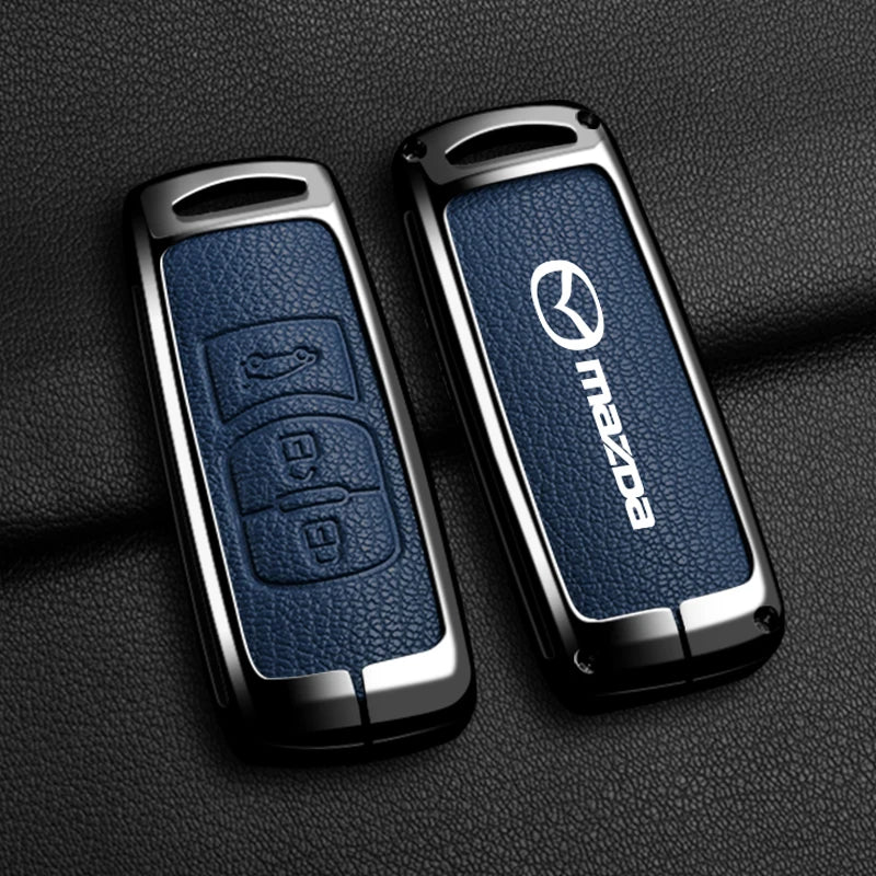 Zinc Alloy Car Key Holder for Mazda Axela Atenza 3 2 6 CX3 CX5 CX30 CX8 CX9 MX5 RX7 RX8 SKYACTIV Remote Protector Car Key Cover