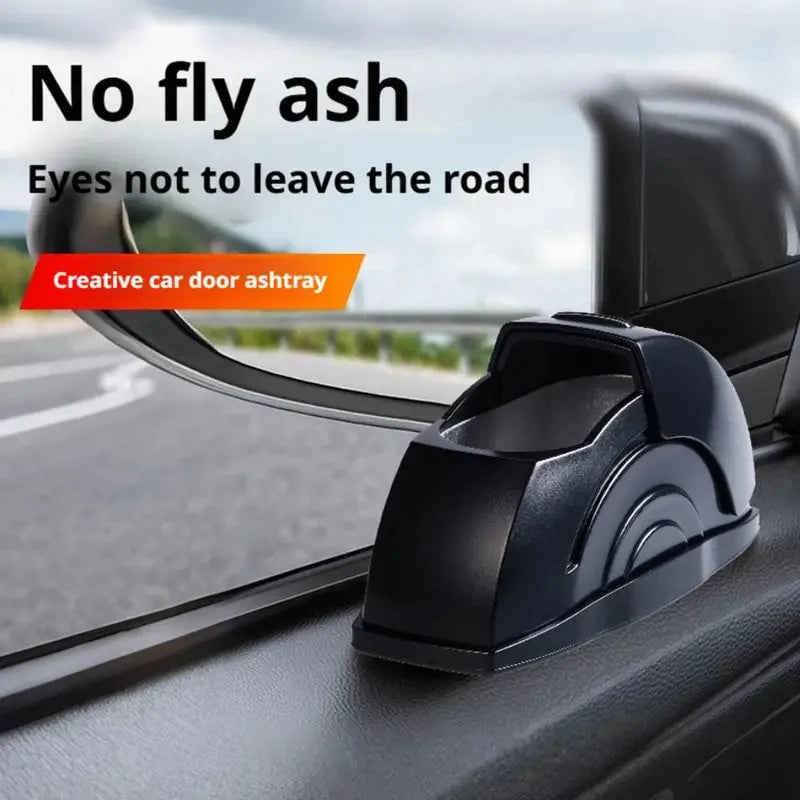 Car Ashtray Door Mounted Smokeless Ash Tray With Lid Portable Auto Truck Trash Bin Garbage Can Accessories