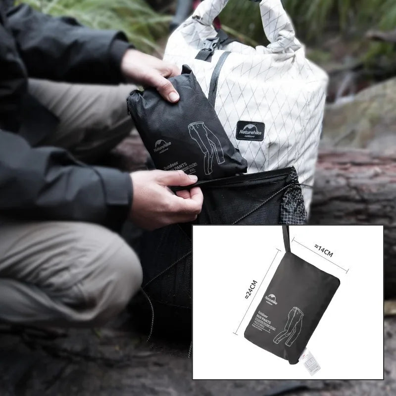 Naturehike Rainproof Pants Hiking Outdoor Waterproof Pants Ultralight Portable Camping Sports Quick Dry Breathable Pants