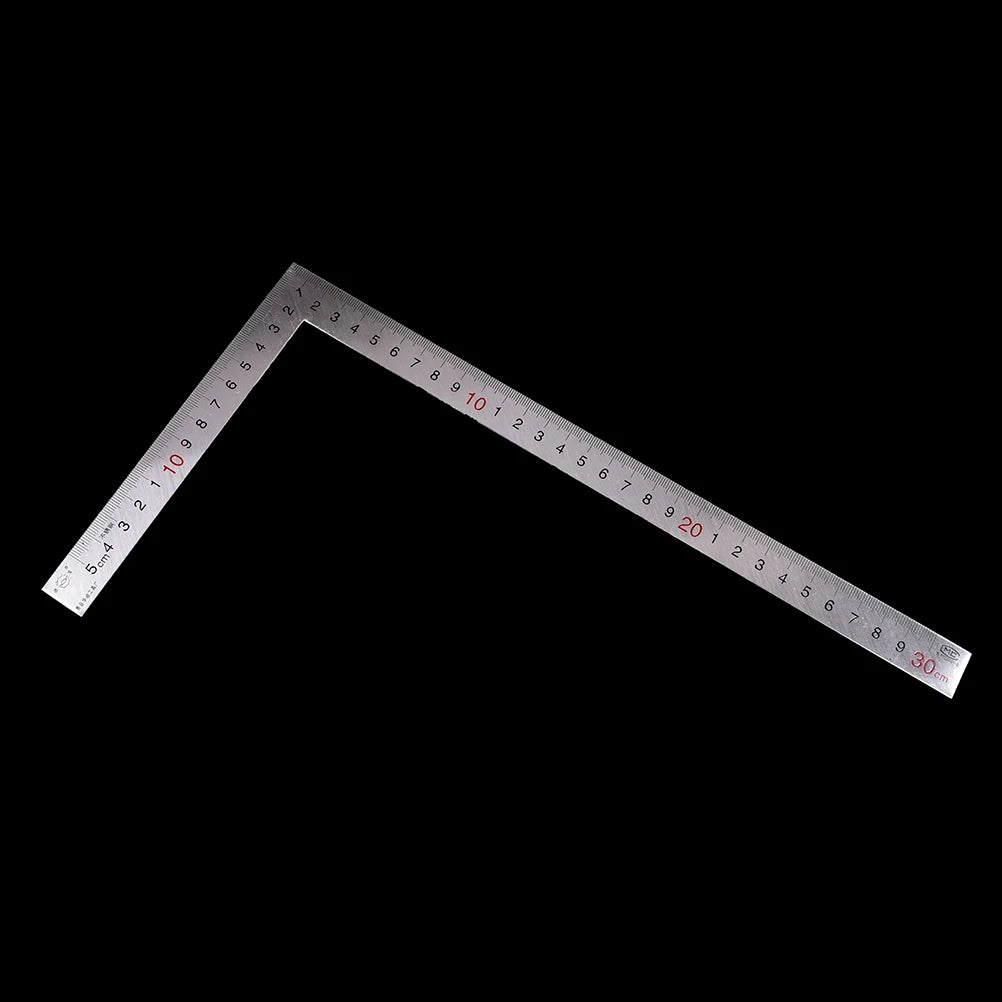 15 x 30cm 90 Degree Stainless Steel Right Angle Ruler Try Square Engineers Wood Measuring Tool Building Framing Gauges Ruler