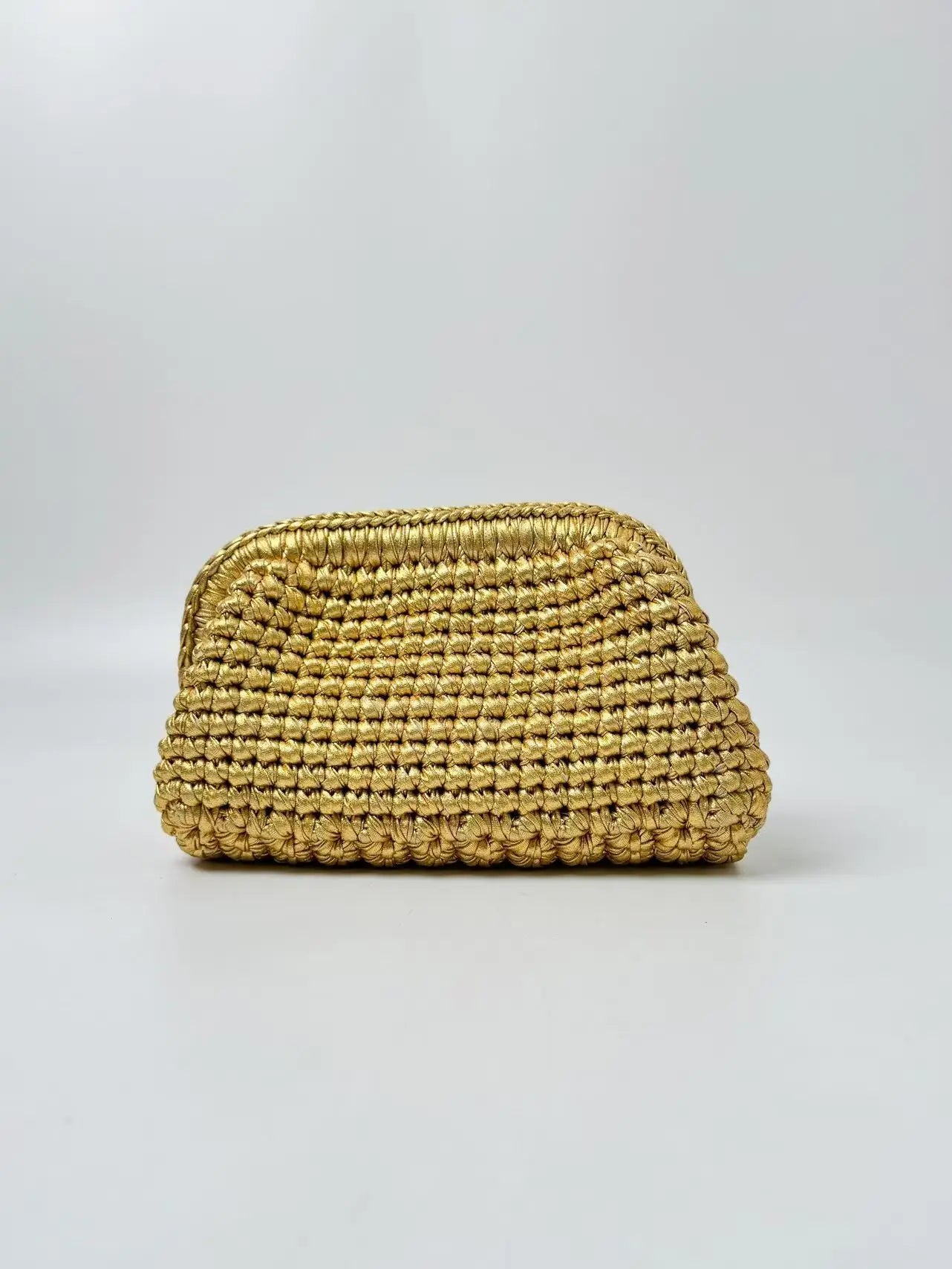 Golden Handwoven Clutch Bag, Party Evening Bag, Women Holiday Shoulder Bag, Perfect for Summer Beach Travel Vacation, Outdoor Ac