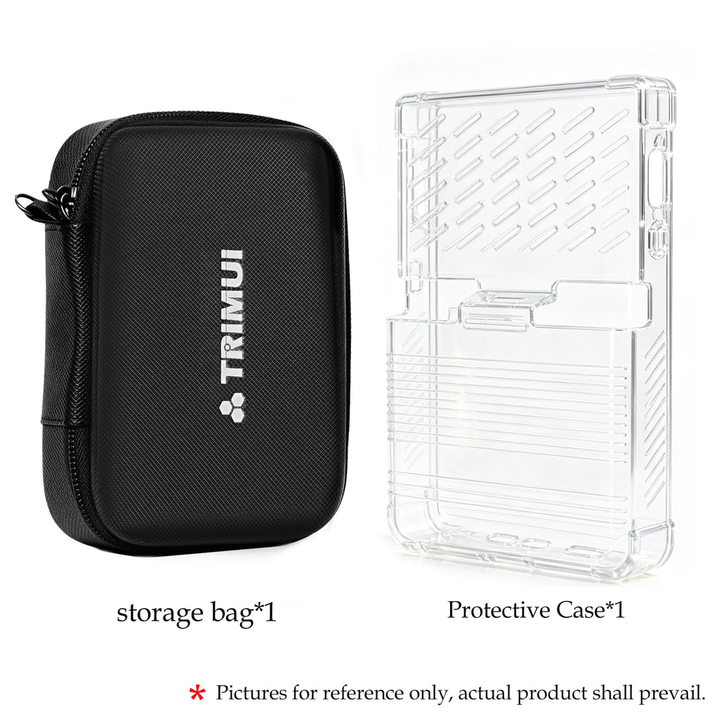 Clear TPU Protective Cover Game storage bag Tempered Glass Non-slip Protective Case Shockproof for Trimui Brick PRO
