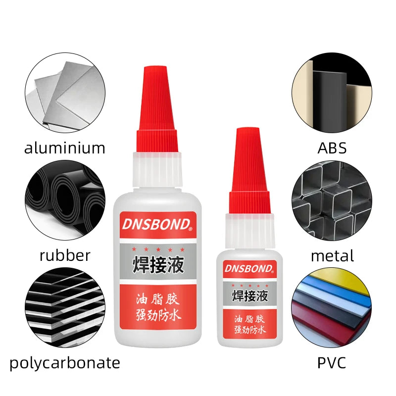 10 Sec Super Oily Glue Strong Bond for Shoes/Glass/Metal/Wood/Plastic Ceramic Quick Dry Industrial Strength Instant Adhesive