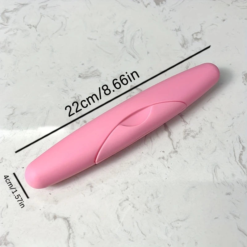 1pc Portable Single Toothbrush Case, Dustproof, Made Of Plastic Material, Designed For Daily Use And Travel