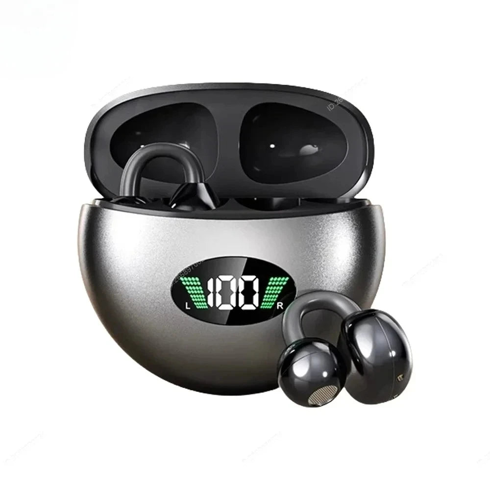 Premium Wireless Bluetooth Earbuds Clip-on Earphones Sound Quality Long Battery Life Perfect for Sports Headphones With Mic