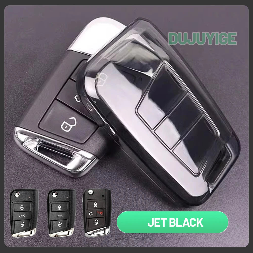 Clear TPU Car Key Case For Audi A1 GB 2018-2025 Key Fob Cover Protector Shell Auto Accessories 2019 2020 2021 2022 2023 2024