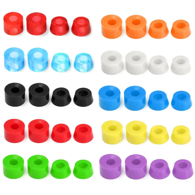 4pcs/set Skateboard Truck Bushing Axle Bushings Scooter 92A PU Cushion Dancing Longboard Skateboard Shockproof Pads Absorber