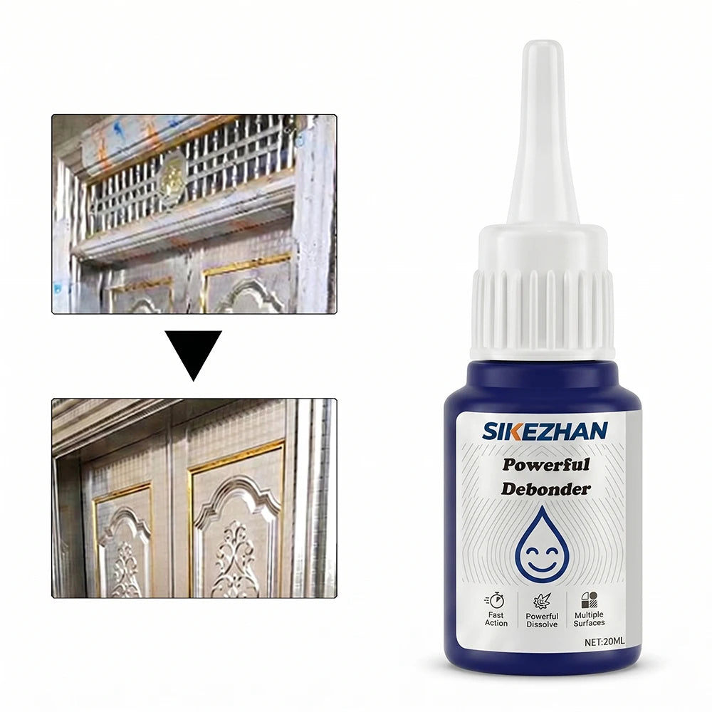 Strong Super Glue Remover Debonder Fast-Acting Adhesive Dissolver for 502, UV, Tape Residue Multi-Surface Safe 20ml