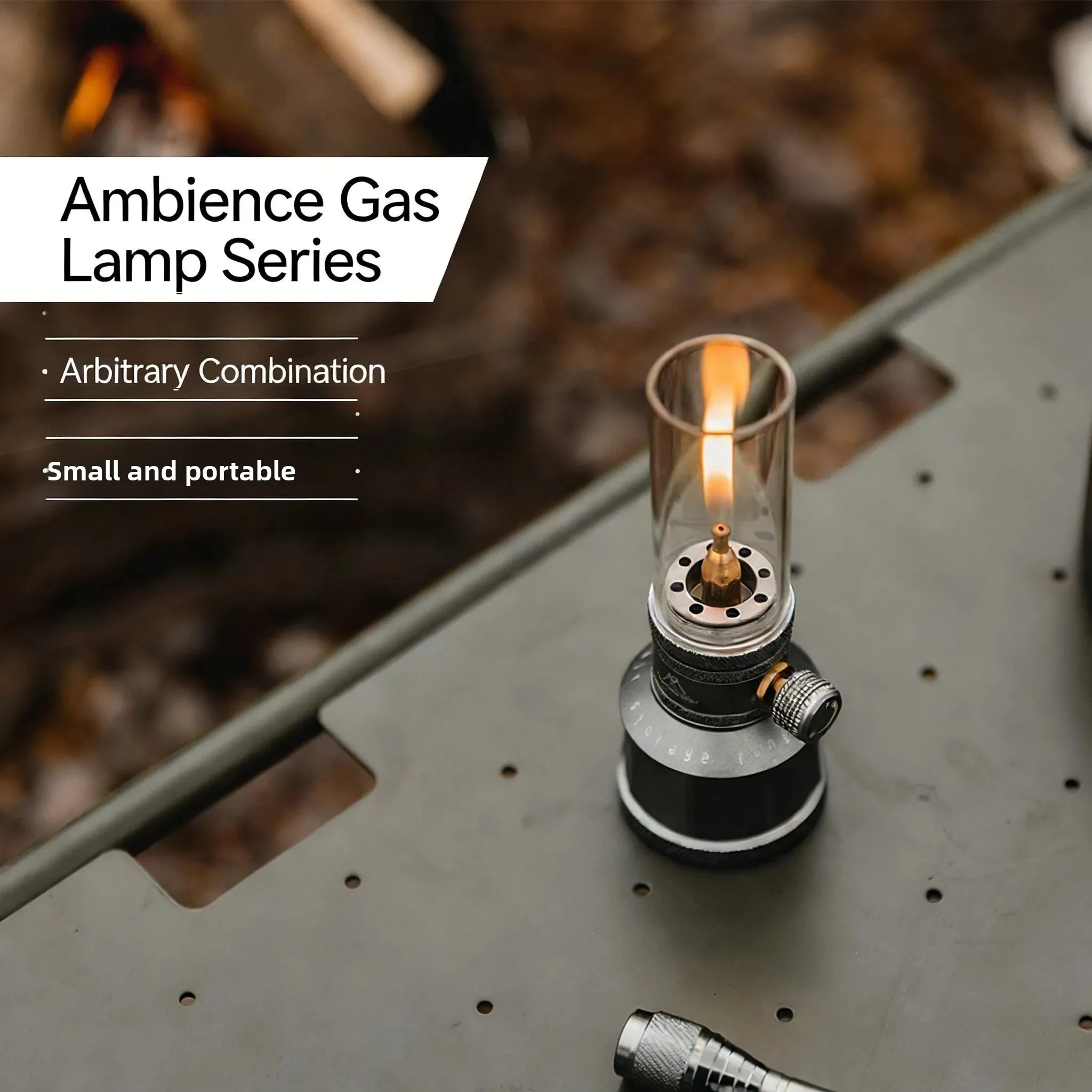 MOUNTAINHIKER Outdoor Gas Light Set Picnic Camping Retro Decorative Ambience Light Creative Desktop Bedside Gas Light