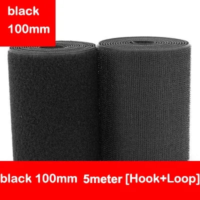 5Meters/Lot 16-100mm Black White Non-Adhesive Fastener Tape Hook and Loop Tape No Glue DIY Sewing Accessories Magic tape