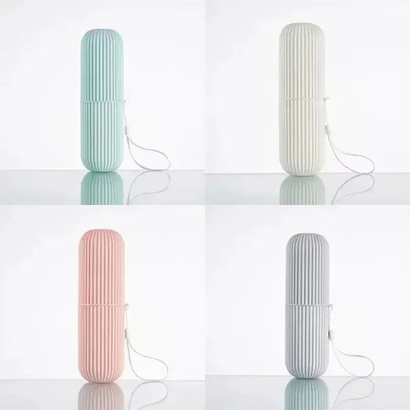 1/2/3/4Pcs Portable Toothbrush Cup Bathroom Toothpaste Holder Storage Case Box Organizer Travel Toiletries Storage Cup