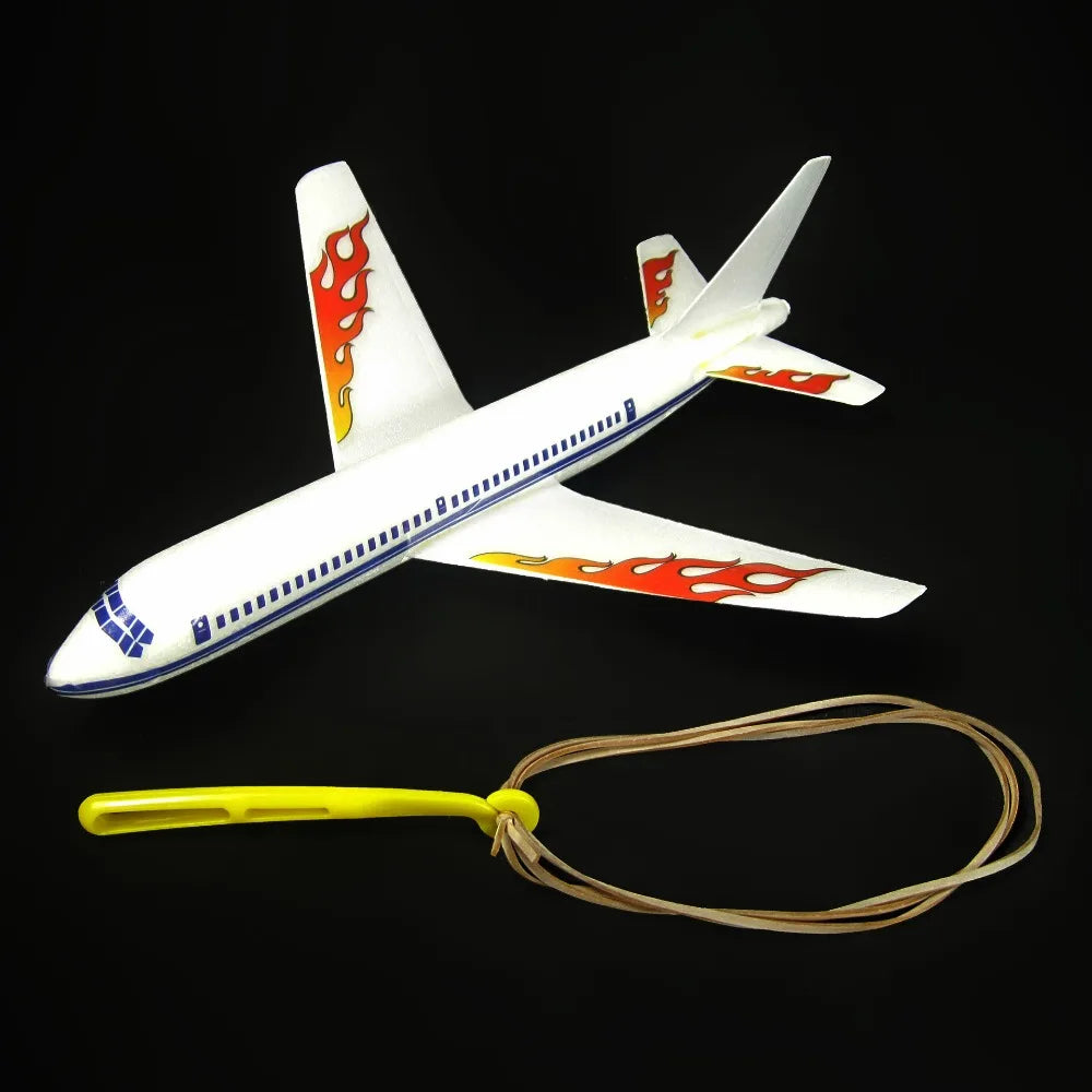 Ligthweight Airplane Glider Toy Model Popular Multistyles Rubber Band Powered Helicopter DIY Assemble Airplanes Toy