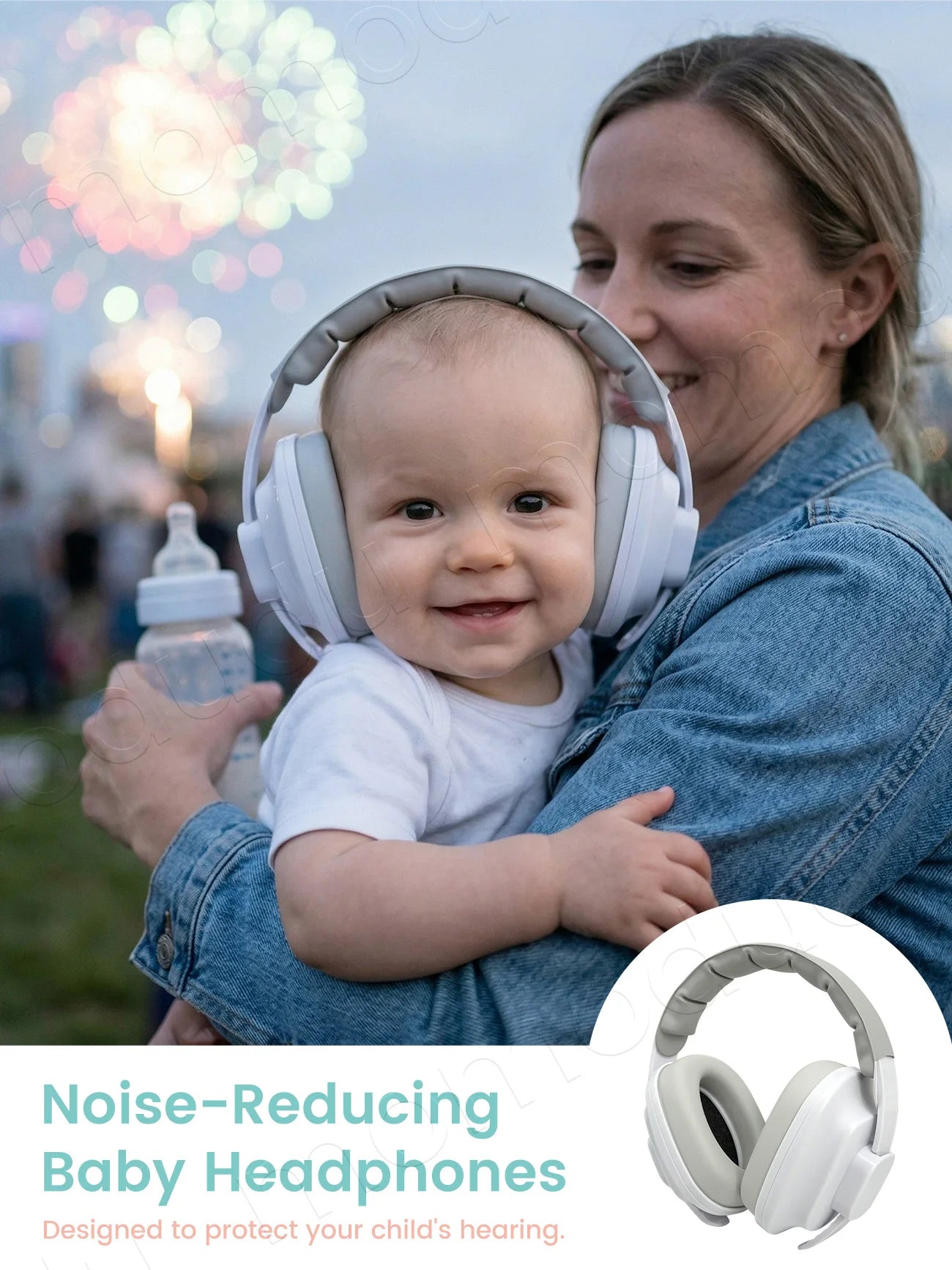 1PC Square Shape Baby Ear Protection Noise Cancelling Headphones for Babies for 3 Months to 3 Year