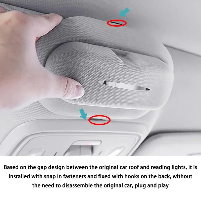 Car Glasses Case For Geely Monjaro KX11 Xingyue L 2021-2024 Spectacles Holder Box Interior Sunroof ABS Sunglasses Clip Organize