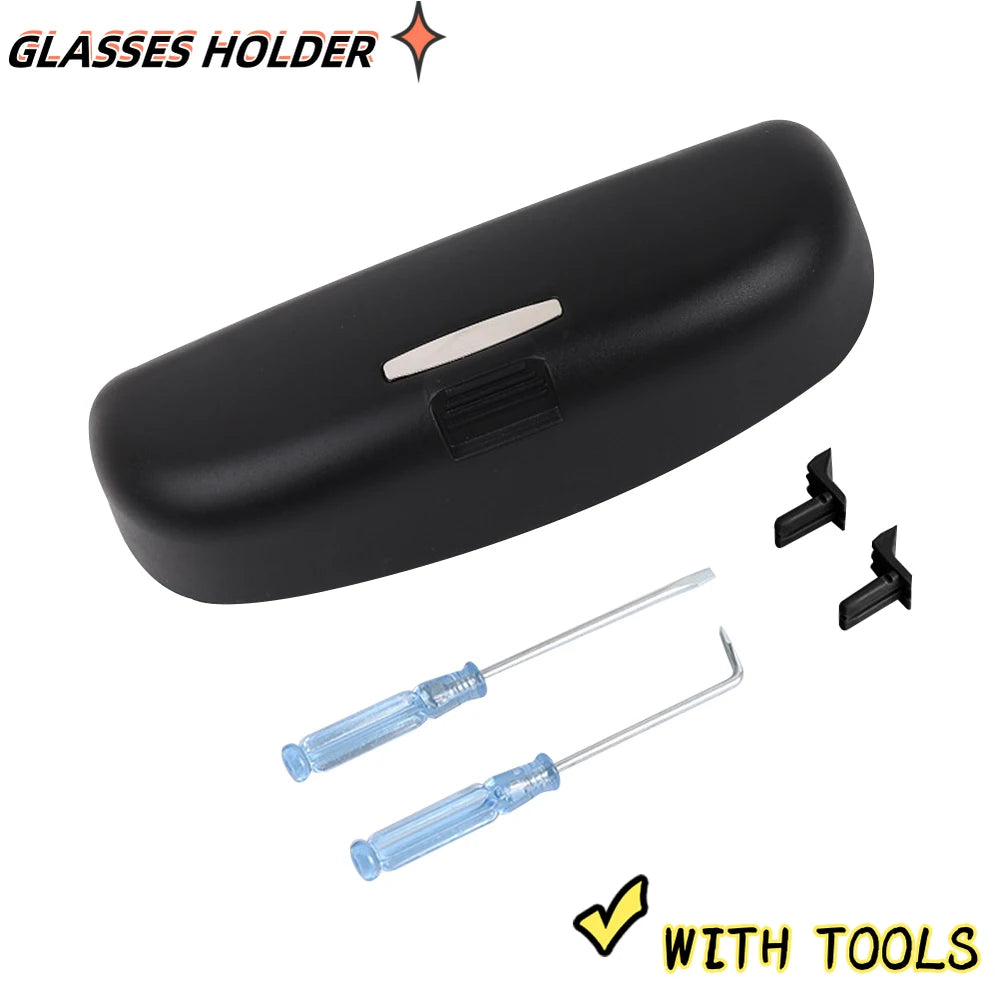 Car Glasses Box Storage Sunglasses Case Holder For Audi A5 A6 C7 C8 C6 A7 A8 Q3 Q5 Q7 A3 8V 8P S3 A4 B9 B8 Sportback Accessories