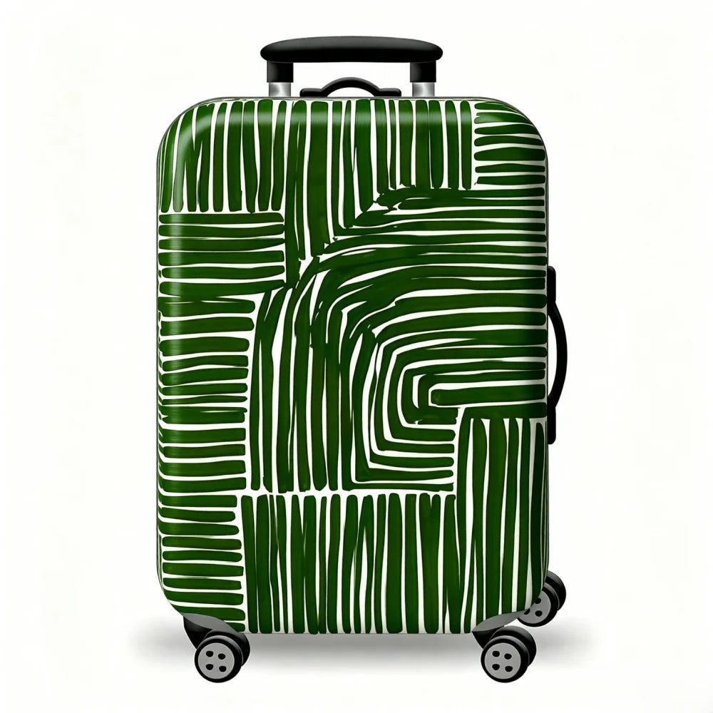 Washable cartoon dog abstract line printed suitcase cover, elastic all-inclusive protective cover, standard tie rod suitcase.
