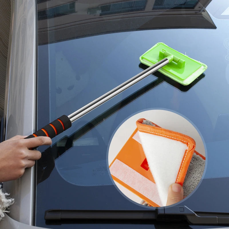 Car Front Windshield Defogging Brush Telescopic Long handle Car Household Glass Clean Brushes Dust Remover Tool 2025 New