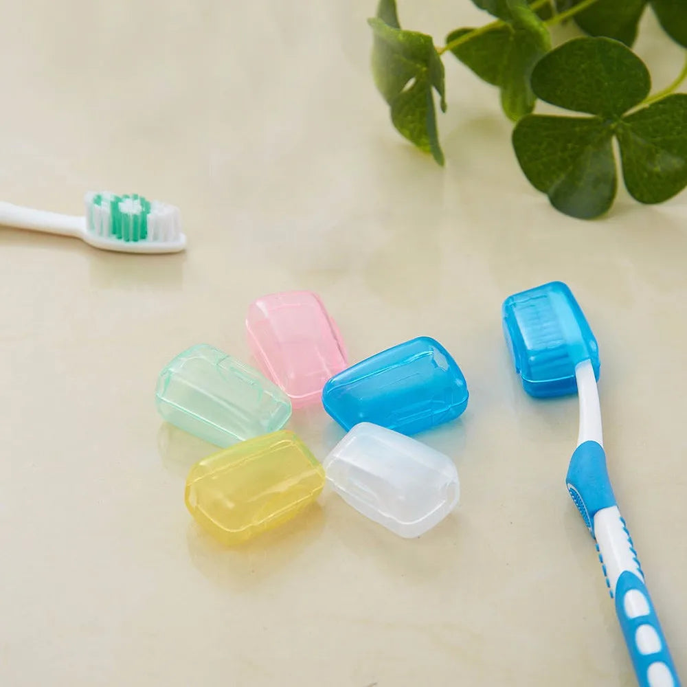 5 Pieces Portable Toothbrush Case Travel Accessories Protective Cover for Toothbrushes with Cover Small Size
