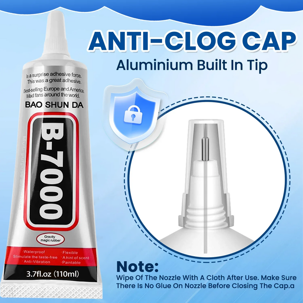 B-7000 Leather Glue,Clear Adhesive Instant Bonding Permanent Soft Strong High Performance Glue , Suitable for Sofas, Car Seats .