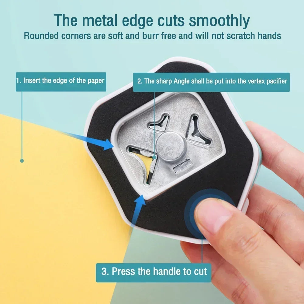 Corner Rounder Punch 3 in1 R4/R7/R10mm Round Corner Trimmer Cutter for Card Craft Scrapbook Wrapping Paper Sticker