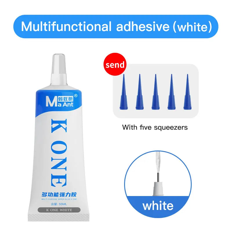 MaAnt K ONE Waterproof Super Glue Mobile Phone Electric Component Repair Pin Type White and Black Multifunctional Adhesive