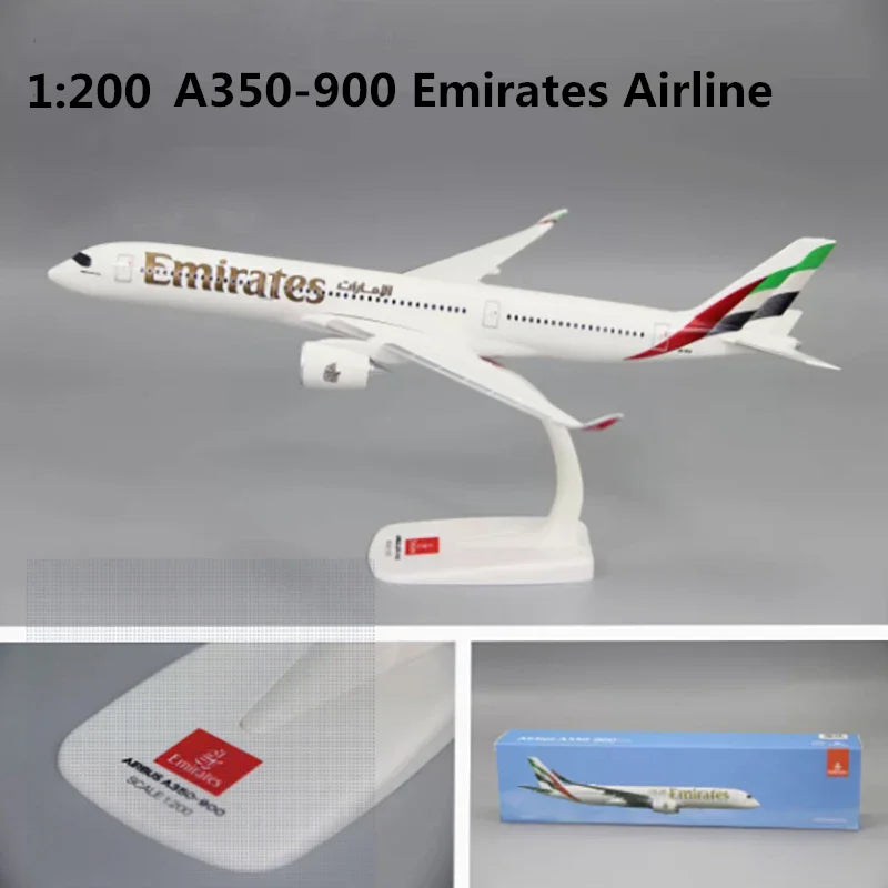 New 1/200 Scale A350-900 Thailand THA/ UAE Emirates Airline Aircraft Assembly Plane Model Airplanes Toy Collection Display Gifts