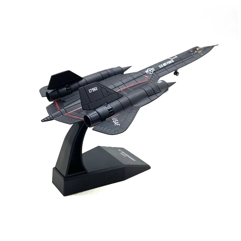JASON TUTU 1/144 Scale US Air Force SR-71 Blackbird Reconnaissance Aircraft Alloy Model Diecast Airplane Model