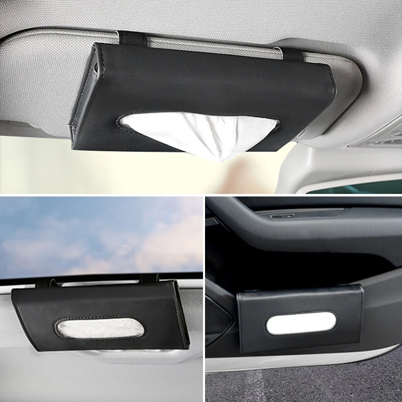 Car Tissue Box Towel Sets Car Sun Visor Tissue Box Holder for Volkswagen Jetta Bora Golf Sagitar Magotan Arteon Lavida Lamando