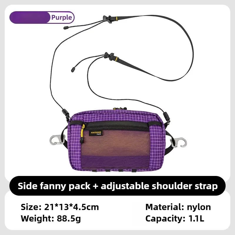 Fiber Waist Pack 1.1L Waterproof UrltraLight Multi Pocket for Cycling Running Hiking Camping Outdoor Sports Accessories