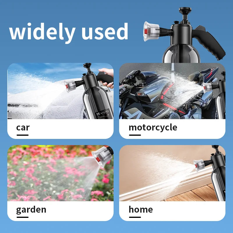 Car Cleaning Foam Spray 2L High Pressure Hand Pump Water Can Foam Lance Spray Bottle for Auto Home Garden Car Cleaning Tools