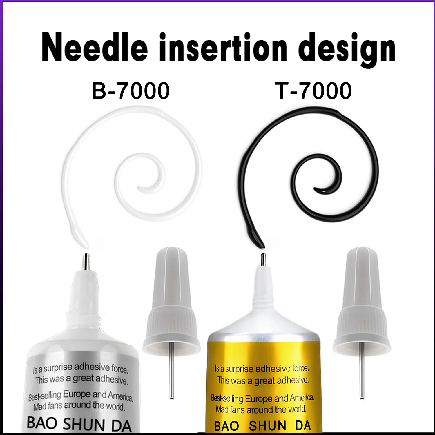 B-7000 T-7000 Clear & Black Glue 15/50/110ml, Fast Drying Waterproof Resin Adhesive for Phone Screen Repair, Jewelry Craft.