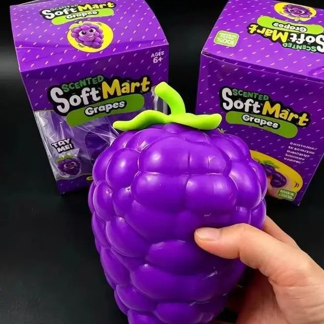 1PC Grape Squishy Toy Realistic Bunch Squeeze Natural Scent Portable Relaxation For Gift Daily Anxiety Release Slow Rising
