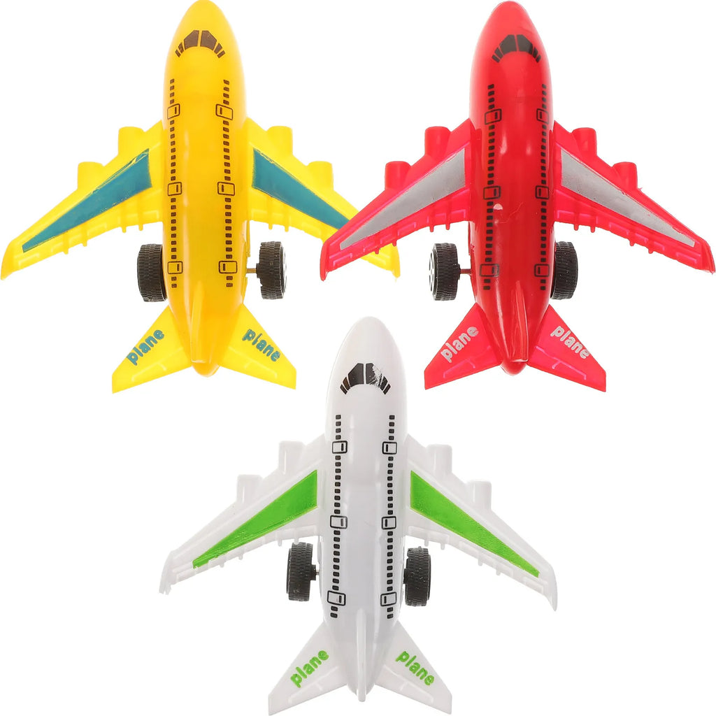 6Pcs Mini Plastic Airplane Simulation Educational Set for Kids Enhance Imagination Color Recognition Aircraft Gift