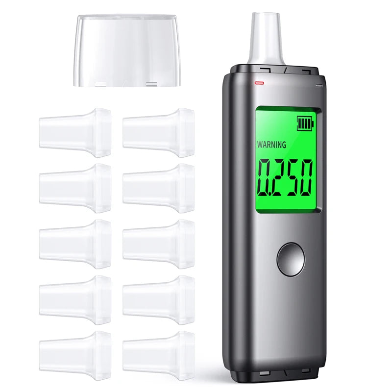 Professional Breath Alcohol Tester, LED Display Automatic Breathalyzer Alcohol Test, Rechargeable Alcohol Tester Tools