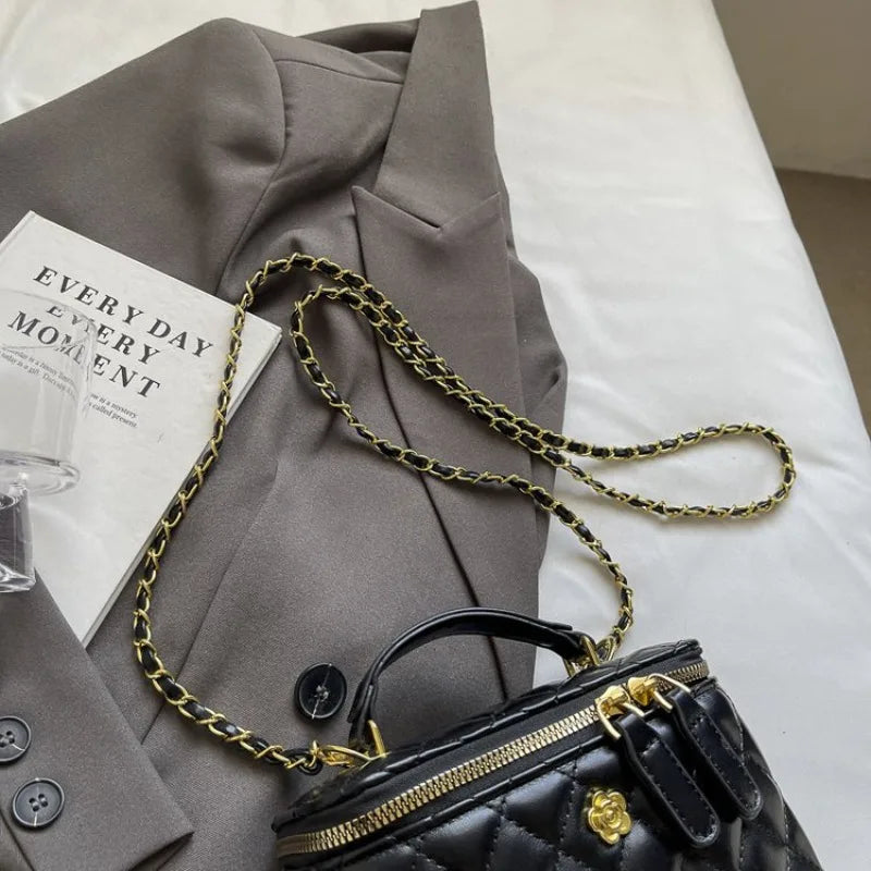 Luxury Original Diaper Bag Fashionable Square Design Leather Crossbody Shoulder Bag Large Capacity Elegant Tote Messenger