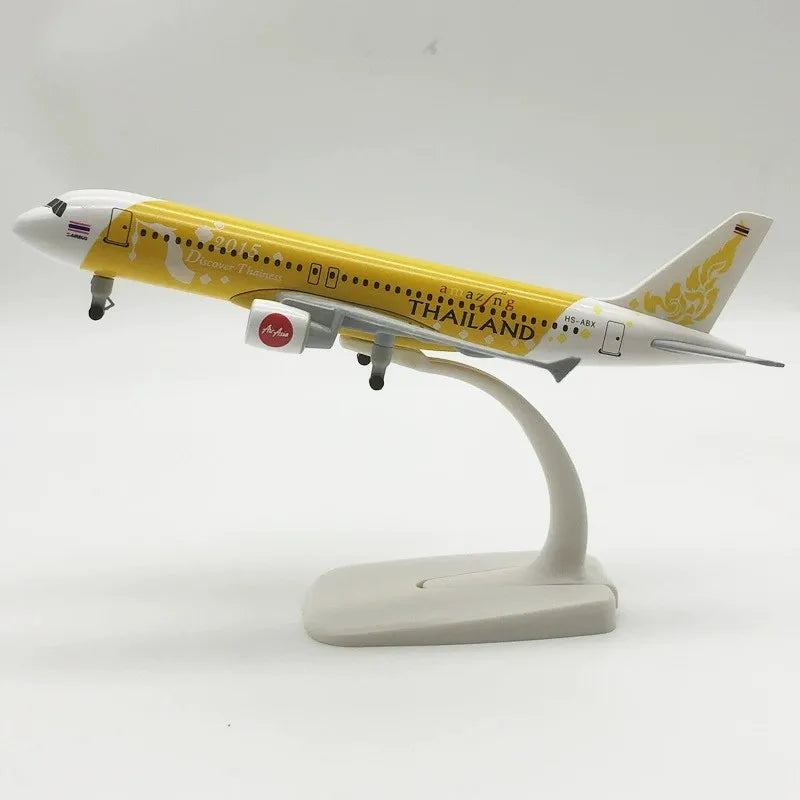 20cm Airplane Model A320 Series Metal Scale Aircraft Diecast Aviation Collectible Miniature Children Toys Souvenir With Stand