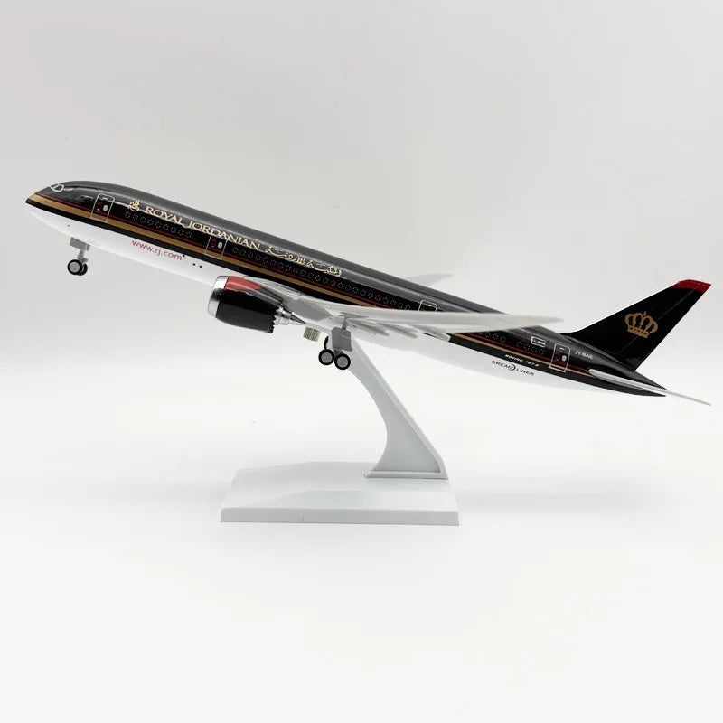 Air B787 Royal Jordanian Model 30cm Plane Simulation Resin Airplane With Aircraft Landing Gear Children toy Gifts