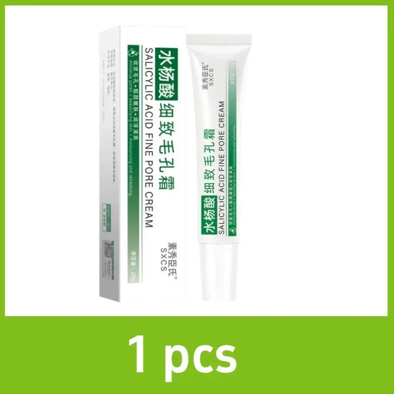 Salicylic Acid Pore Clearing Cream Shrink Pores Remove Blackheads Acne Brighten Moisturizing Smooth Skin Care Korean Products