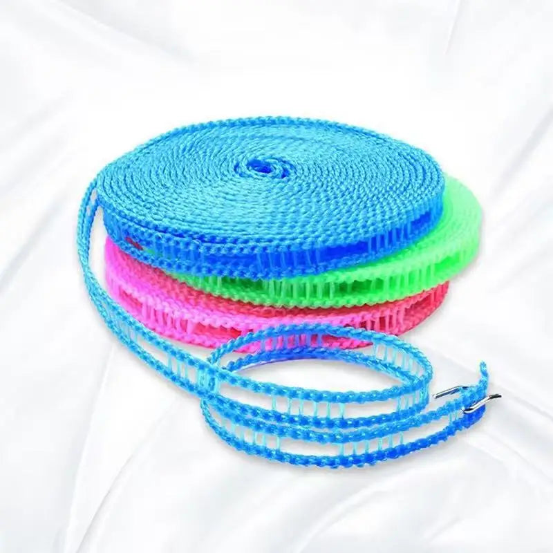 5M Thick Windproof Clothesline Punch Free Non Slip Laundry Rope Portable Outdoor Travel Camping Retractable Washing Line Wholesa