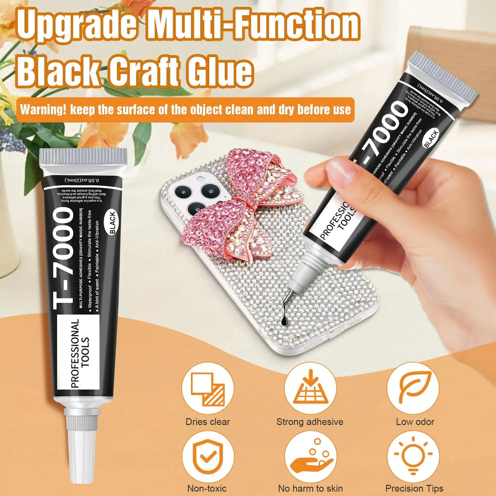 T7000 Black Glue Repair Mobile Screen Glue Waterproof Jewelry Craft Glue Liquid Super Strong Adhesives Multipurpose DIY Glue