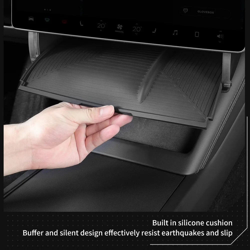 For Tesla New Model 3 Y Juniper 2025-2020 2026 Launch Highland Under Screen Storage Box Central Control Hidden Organizer Tray