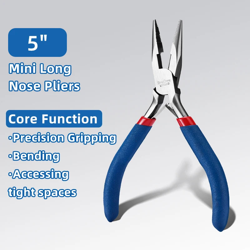 TINSOL 7PCS Mini Pliers & Wire Cutters Set, Needle Nose Pliers for Jewelry Making, DIY Beading Tools for Handcraft Repair Hobby