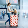 1PC Strawberry Print Luggage Cover for luggage sizes 18-32 inches; dust and elastic travel accessories to effectively protect