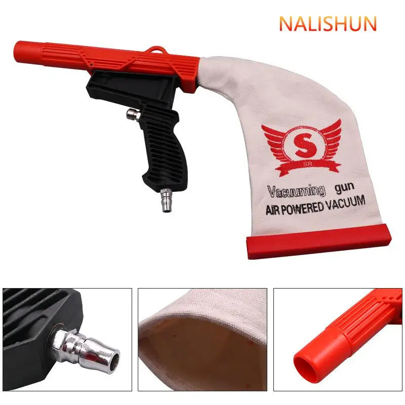 1 Set Professional Air Powered Vacuum Gun Pneumatic Tire Dust Collector High Quality For Tire Grinding And Dust Removal Tool